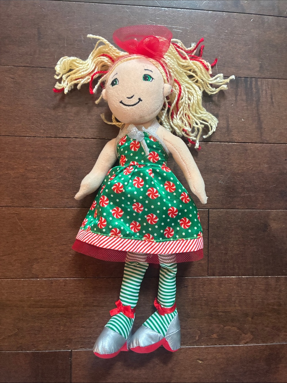 Groovy Girl doll: ( Noelle) Holiday Green Peppermint Print Dress - Manhattan Toy